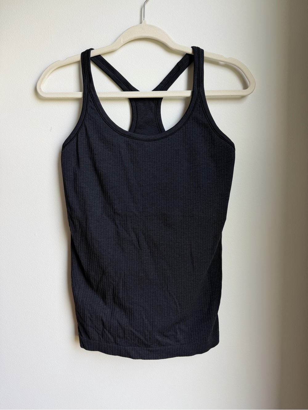 lululemon athletica Ebb to Street Charcoal Ribbed Racerback Tank